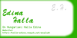 edina halla business card